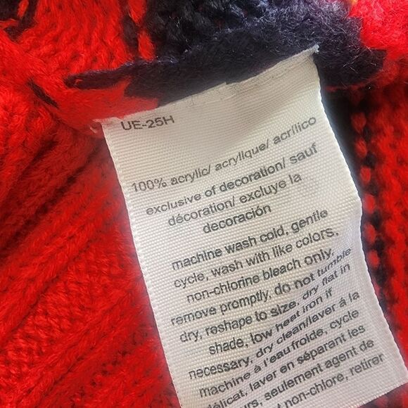 Tommy Hilfiger Red and Black Turtleneck Sweater New With Tags - Picture 8 of 8
